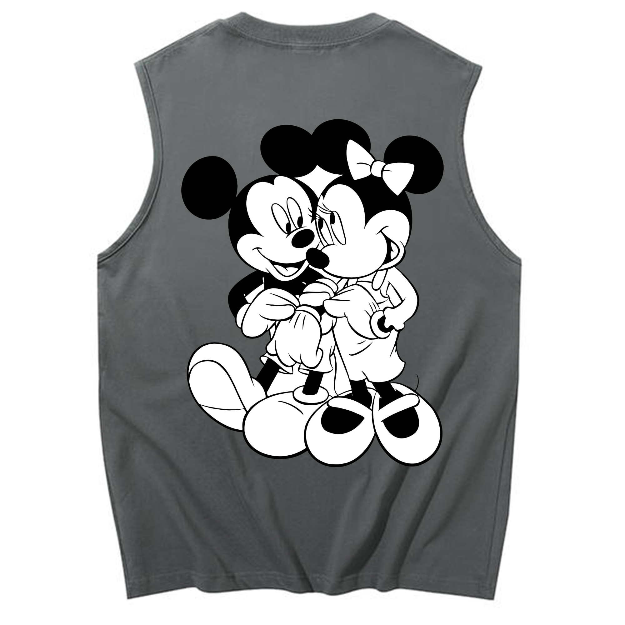 ミッキーマウス Mickey Mouse コットン100％タンクトップ（背面プリント）